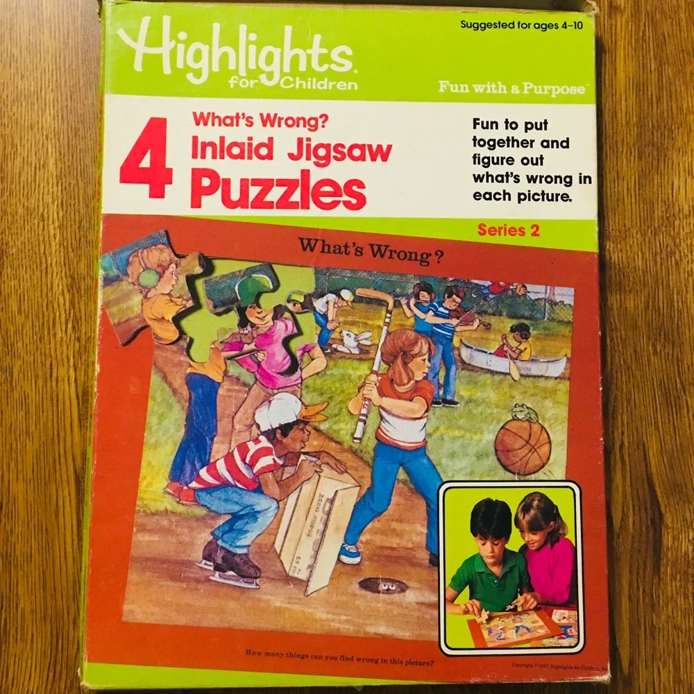 Vintage “Highlights” pack of 4 puzzles